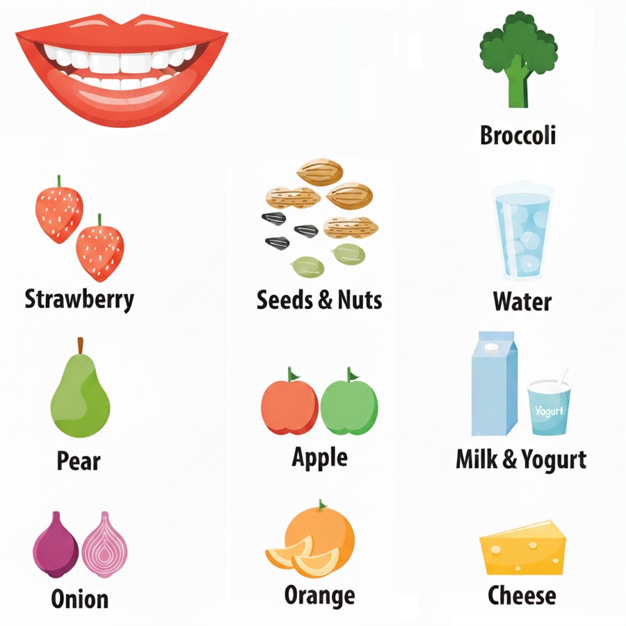 foods that whiten teeth infographic Why Are My Teeth Yellow After Whitening? (The Honest Truth) Gold Coast Dental