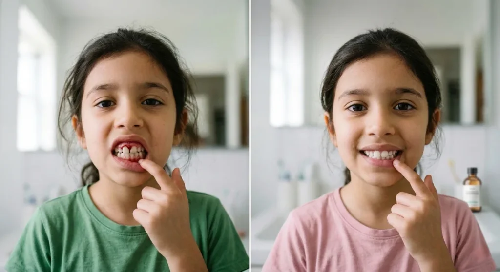 Bleeding Gums Care patient Before and After photo