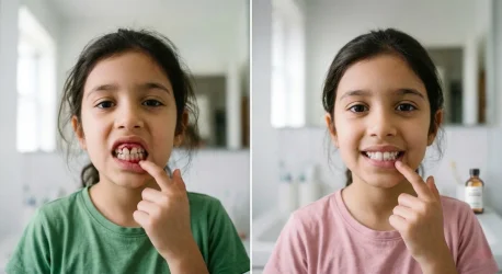 Bleeding Gums Care patient Before and After photo