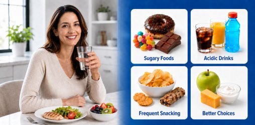 A woman drinks a glass of water with her meal